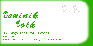 dominik volk business card